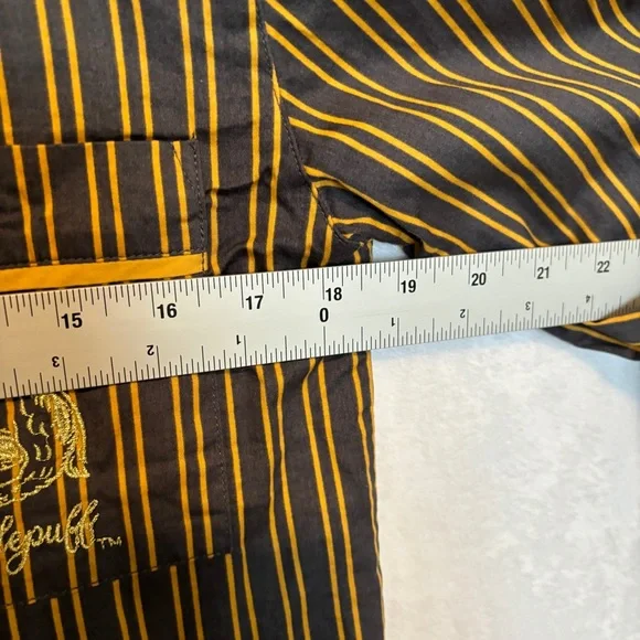 Pottery Barn Teen Harry Potter Pajamas Hufflepuff Stripe Shirt Pants size medium - Picture 15 of 16